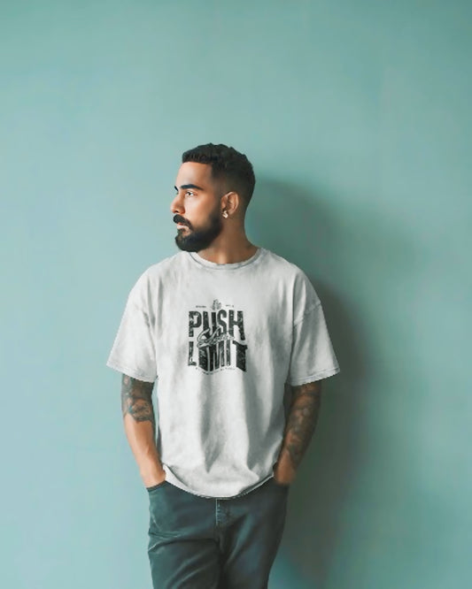 Oversized "Push the Limit" Graphic T-Shirt
