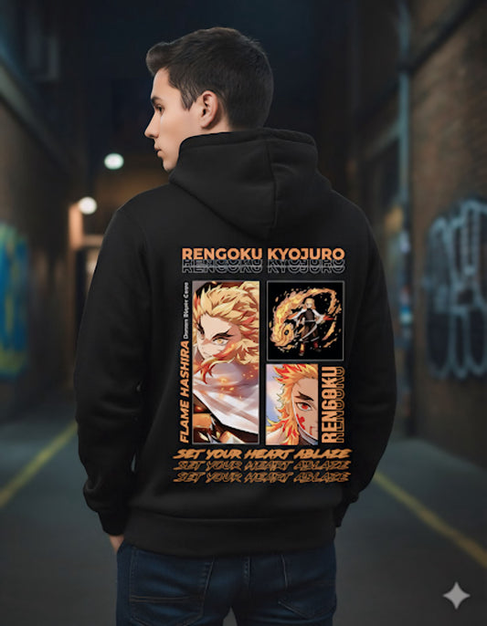 Rengoku Kyojuro Anime Hoodie – Demon Slayer Inspired