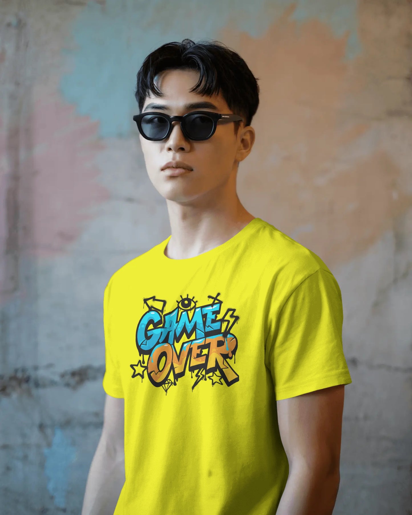 "Game Over" Graphic Tee – Bold Neon Yellow Streetwear T-Shirt