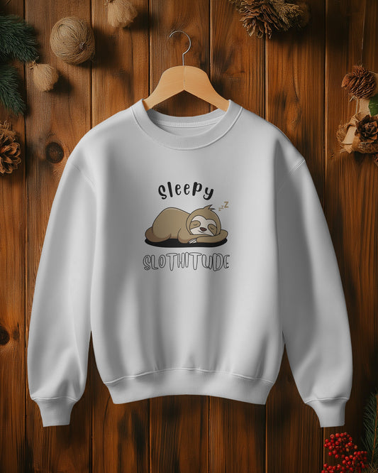 "Sleepy Slothitude" Crewneck Sweatshirt