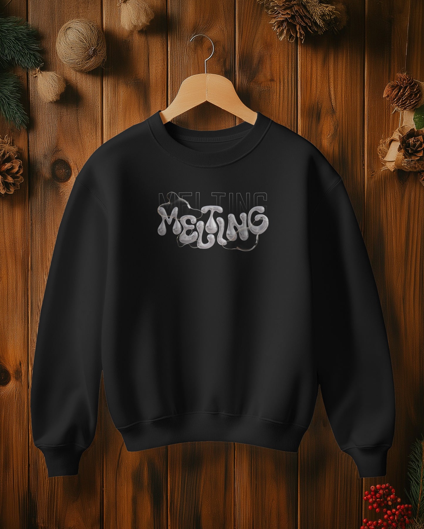"Melting" Graphic Crewneck Sweatshirt
