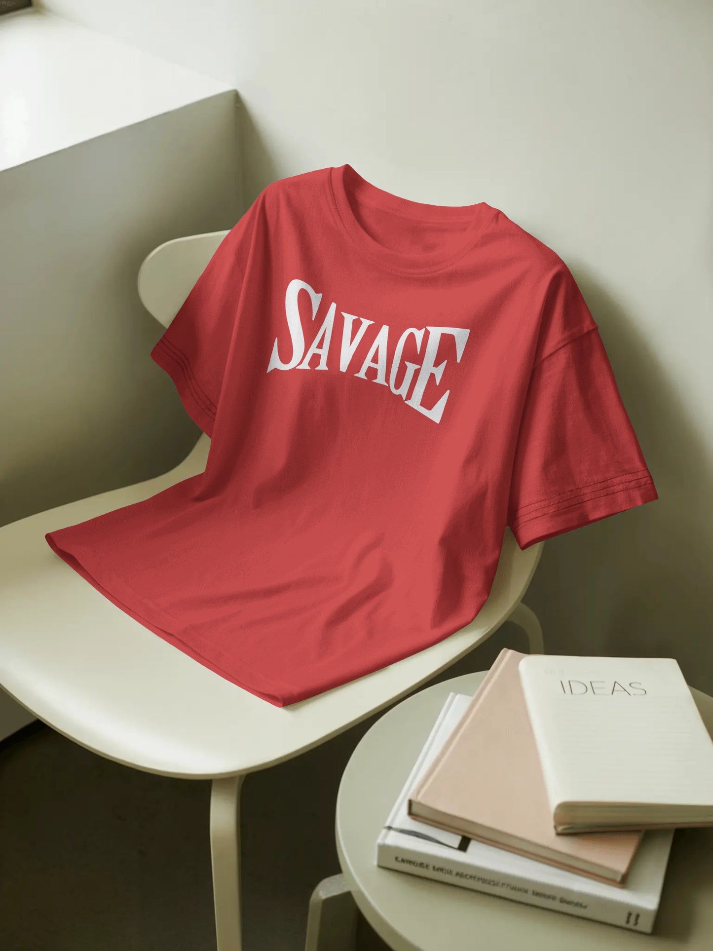 "SAVAGE" Graphic Oversized T-Shirt – Bold Streetwear Statement Tee