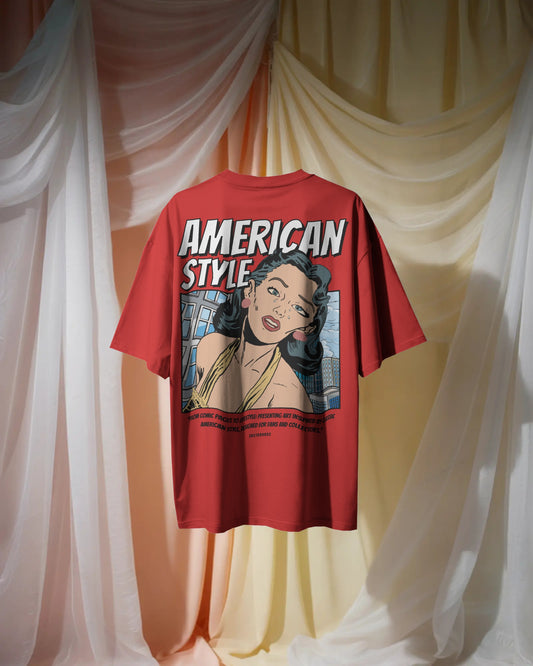 Oversized T-Shirt – Retro Comic Pop Art “American Style” Graphic Tee
