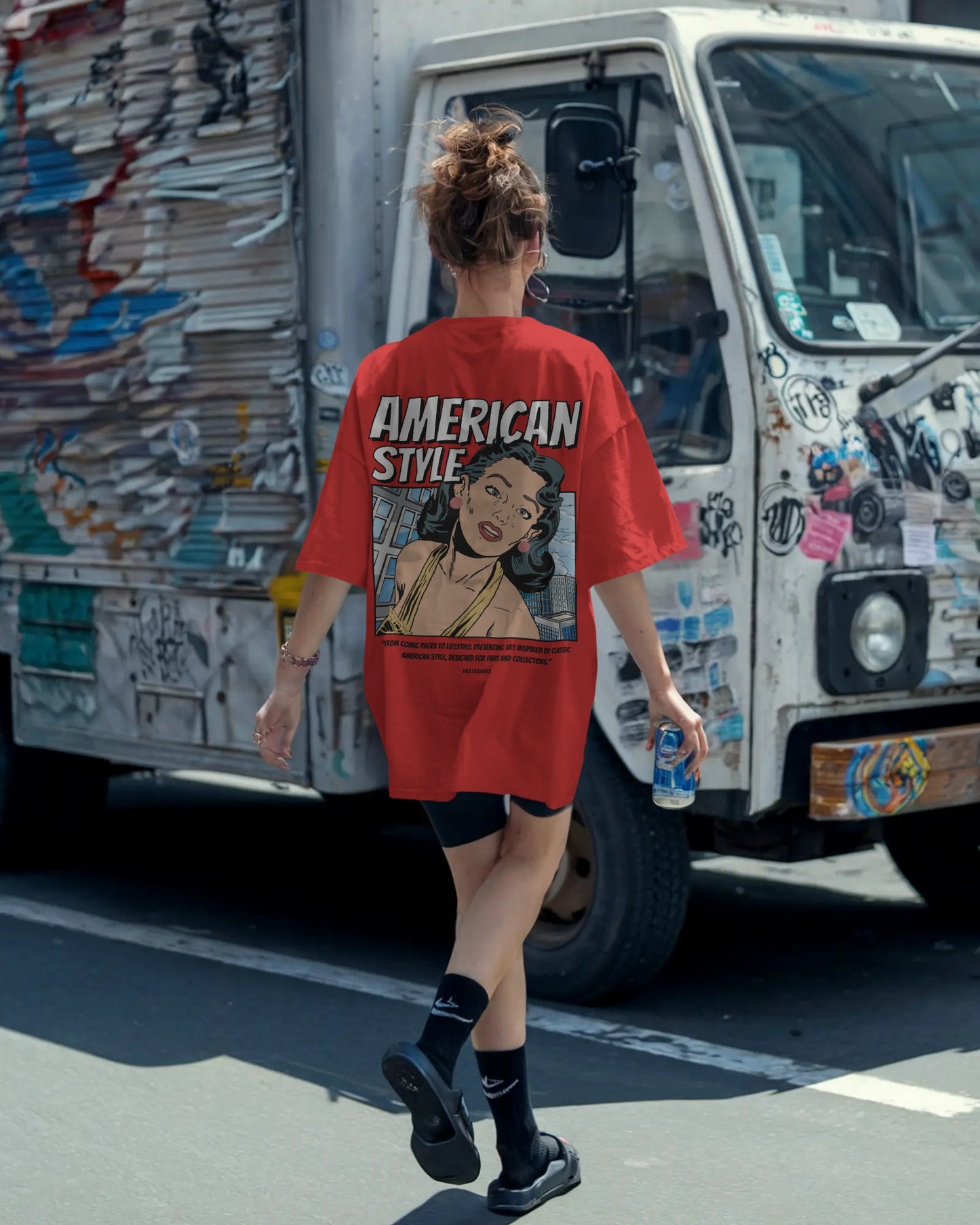 Oversized T-Shirt – Retro Comic Pop Art “American Style” Graphic Tee